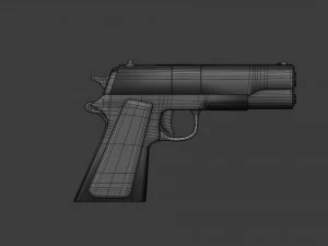 Pistol M1911 - Asset Weapon 3D Model