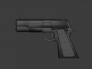 Pistol M1911 - Asset Weapon Model 3D