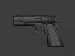 Pistol M1911 - Asset Weapon 3D Model