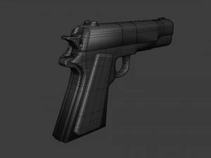 Pistol M1911 - Asset Weapon 3D Model