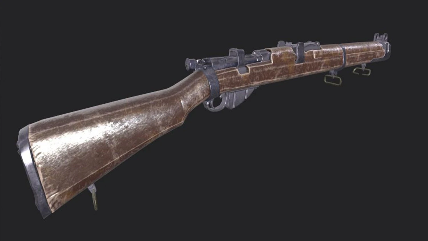 LEE Enfield MK3 - Asset Weapon 3D Model .c4d .max .obj .3ds .fbx .stl .blend 