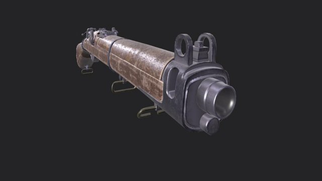 3D model Lee Enfield WW2 Sniper Rifle PBR VR / AR / low-poly