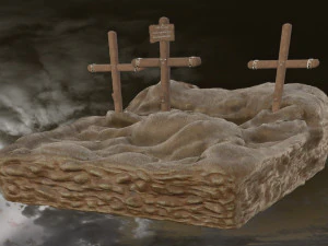 Diorama -The 3 Crosses - Jesus Christ 3D Model