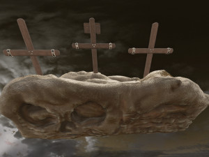 Diorama -The 3 Crosses - Jesus Christ 3D Model