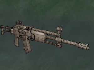 Assault Rifle Galil Arm 556 - Asset 3D Model