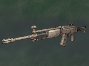 Assault Rifle Galil Arm 556 - Asset 3D Model