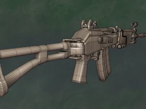 Assault Rifle Galil Arm 556 - Asset 3D Model