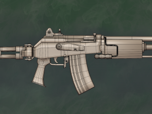 Assault Rifle Galil Arm 556 - Asset 3D Model