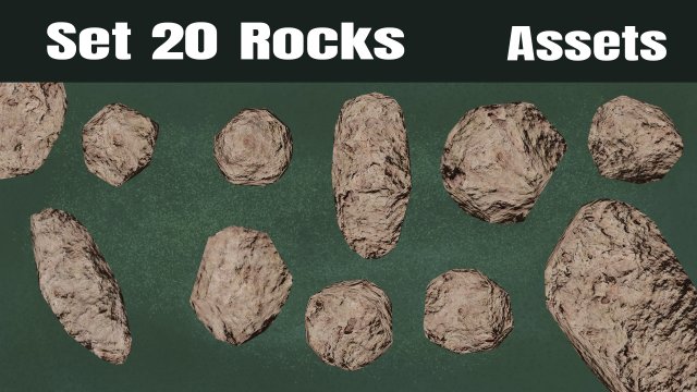 RocksF1 Red Desert Pack - Nature Env Assets 3D 모델 .c4d .max .obj .3ds .fbx .stl .blend 