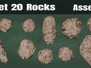 RocksF1 Red Desert Pack - Natuuromgevingsactiva 3D Model