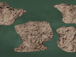 RocksF1 Red Desert Pack - Nature Env Assets 3D 모델