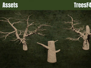 Pacchetto Trees F4 GR3 - Unleafs Assets Nature Env Modello 3D
