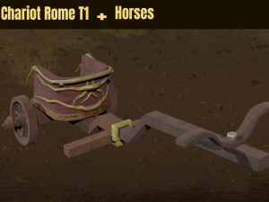 Asset - War Chariot Rome Horse T1 3D Model