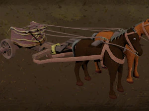 Asset - War Chariot Rome Horse T1 3D Model