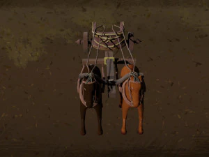 Asset - War Chariot Rome Horse T1 3D Model