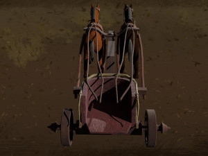 Asset - War Chariot Rome Horse T1 Model 3D