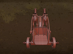 Asset - War Chariot Rome Horse T1 Model 3D