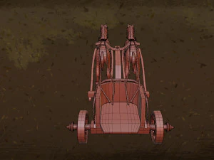 Asset - War Chariot Rome Horse T1 3D Model