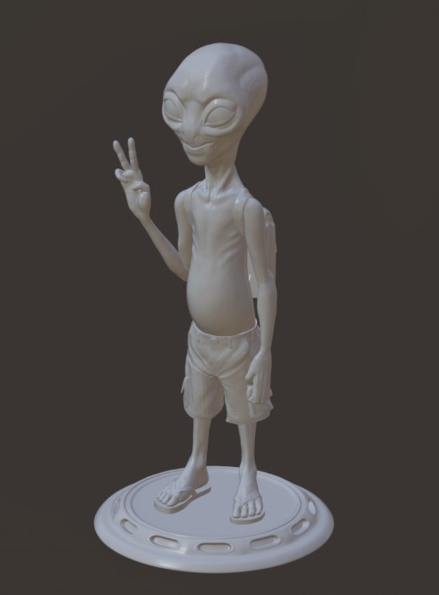 Paul alien 3D Принт Модель .c4d .max .obj .3ds .fbx .stl .blend 