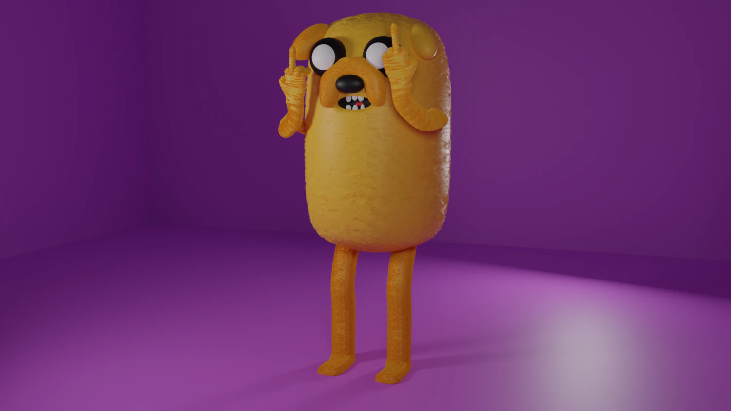 Jake the dog 3D Model .c4d .max .obj .3ds .fbx .stl .blend