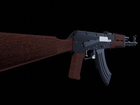 AK-47 Low poly for games 3D Model