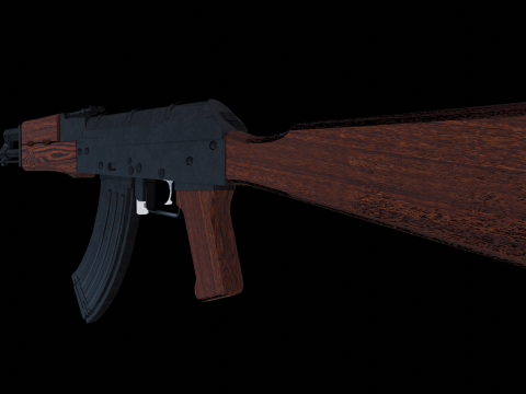 AK-47 Low poly for games 3D 模型