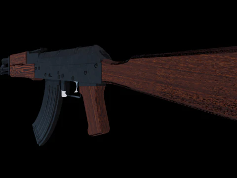 AK-47 Low poly per i giochi Modello 3D