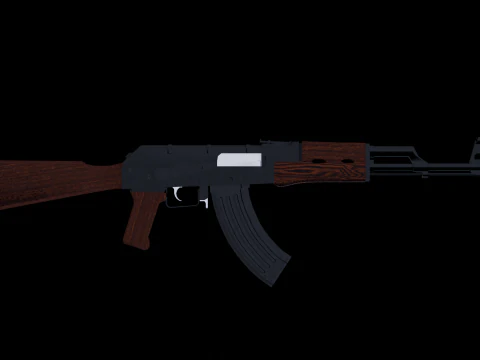 AK-47 Low poly per i giochi Modello 3D