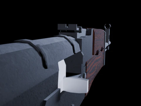 AK-47 Low poly per i giochi Modello 3D