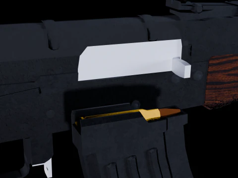 AK-47 Low poly per i giochi Modello 3D