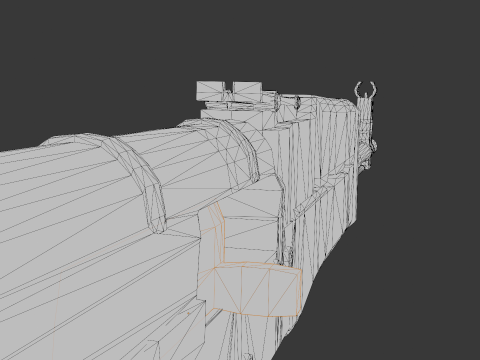 AK-47 Low poly for games 3D 模型