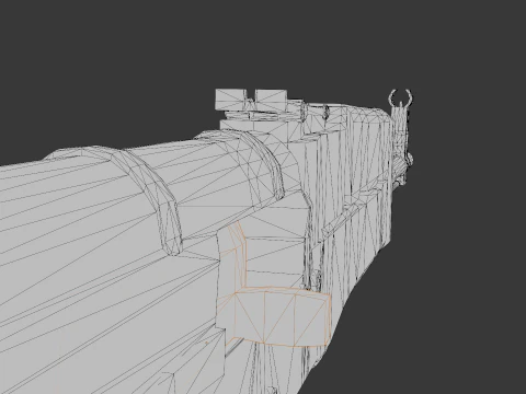AK-47 Low poly per i giochi Modello 3D