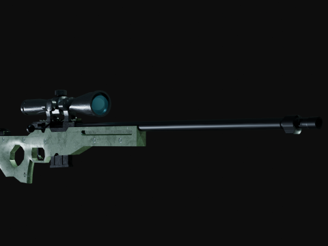 AWM Low poly for games 3Dモデル