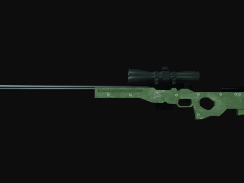 AWM Low poly for games 3D Model