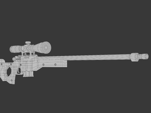 AWM Low poly for games 3Dモデル