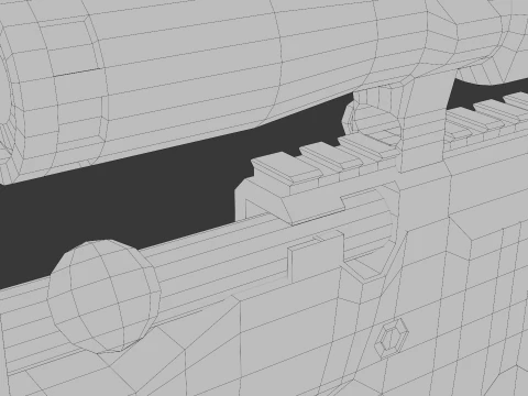 AWM Low poly for games 3D Model