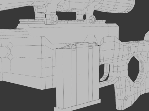AWM Low poly for games 3D Model