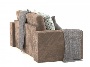 Chill fabric 4 seater sofa 3D Model
