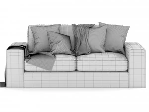 Chill fabric 4 seater sofa 3D Model