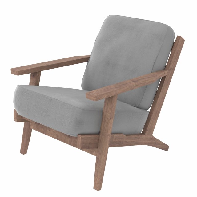 Altynay wide armchair 3D Модель .c4d .max .obj .3ds .fbx .stl .blend 