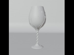 Glass goblet with vine Modello 3D