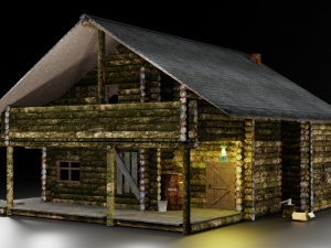 Forest hut 3D Model