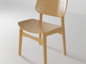 Chair Wooden 3D Model