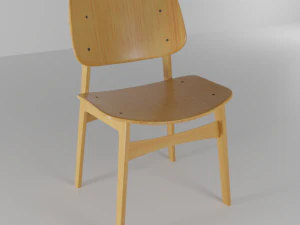 Chair Wooden 3D Model