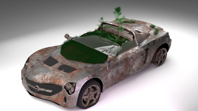 Apocalypse of Opel Speedster Model 3D .c4d .max .obj .3ds .fbx .stl .blend 