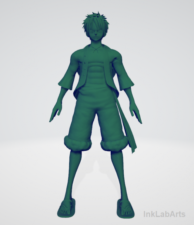 ONEPIECE LUFFY 3D Model 3D .c4d .max .obj .3ds .fbx .stl .blend 
