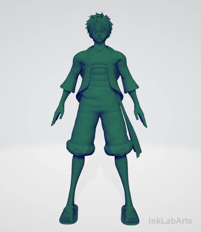 ONEPIECE LUFFY 3D 3D Model .c4d .max .obj .3ds .fbx .stl .blend 