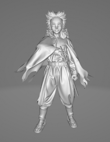 RENGOKU DEMON SLAYER 3D Modèle 3D .c4d .max .obj .3ds .fbx .stl .blend 