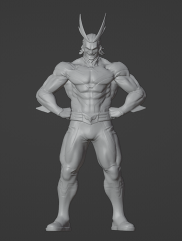 ALL MIGHT MHA 3D Modèle 3D .c4d .max .obj .3ds .fbx .stl .blend 