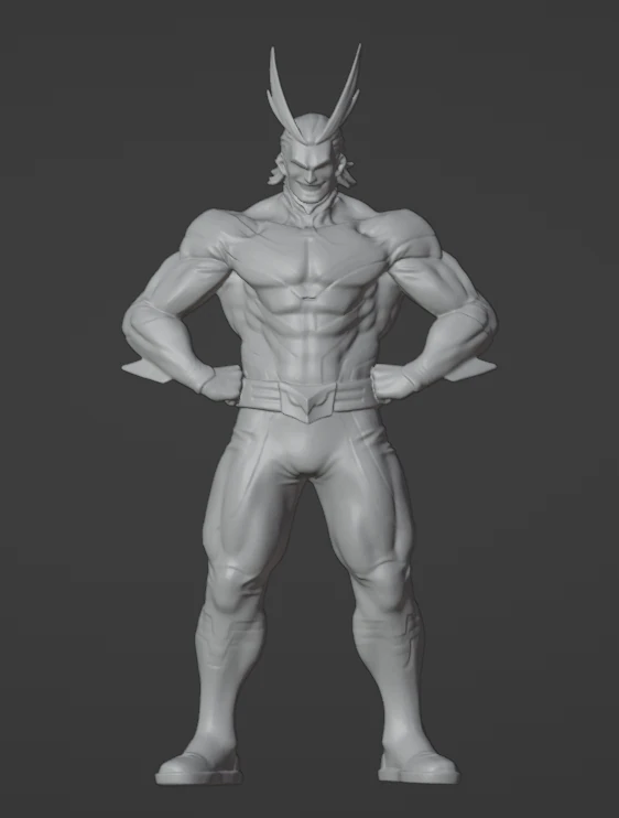 ALL MIGHT MHA 3D 3D Model .c4d .max .obj .3ds .fbx .stl .blend